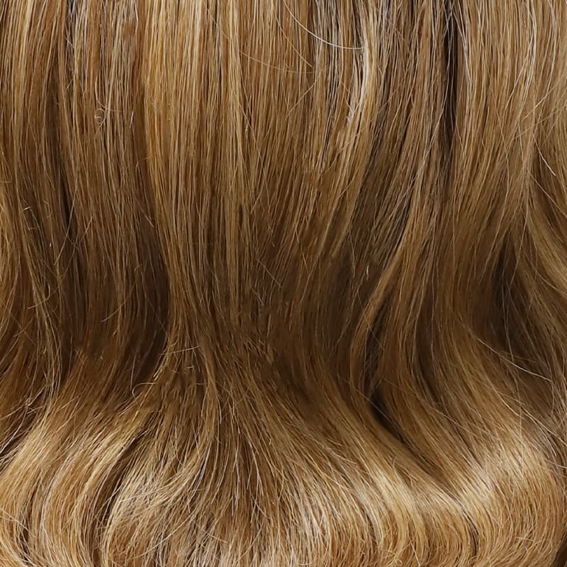 Beige Ash Blonde Brown Shoulder-Length Synthetic Heat-Friendly Wavy Hair Wig