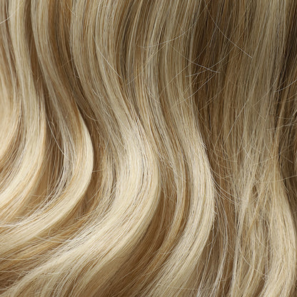 Champagne Blonde Collarbone Length Loose Wave Synthetic Wig Mono Top
