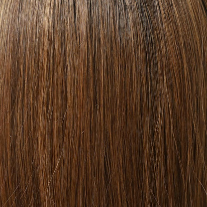Chestnut Brown Highlight Long Body Wave Synthetic Wig Mono Top