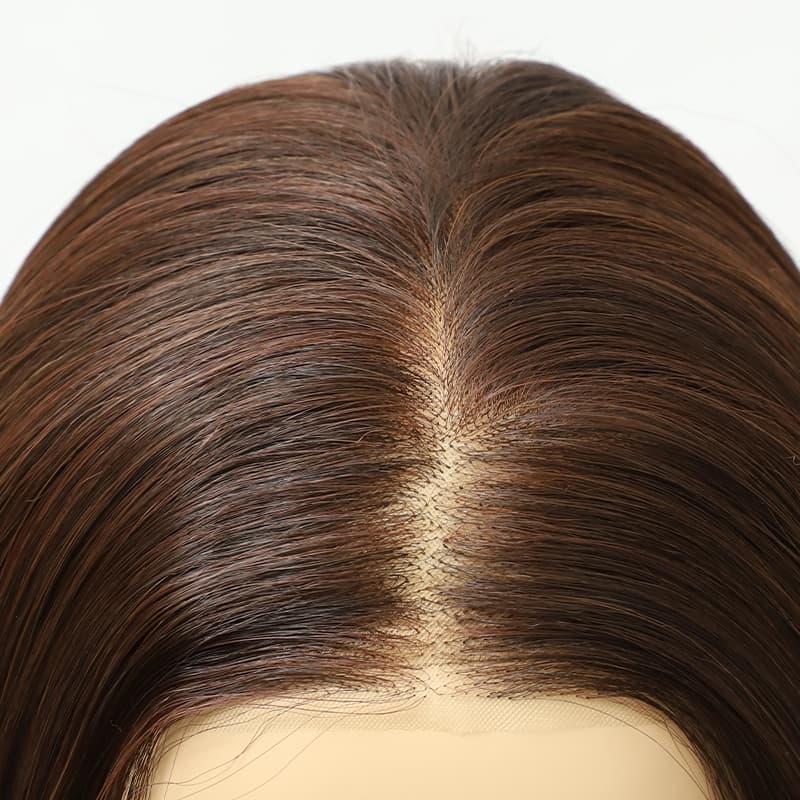 Shoulder-Length Sleek Bob Heat Friendly Synthetic Wig (Mono Top)