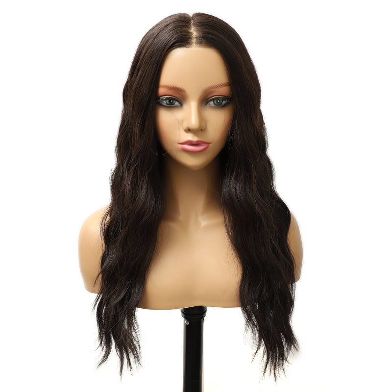 Long Wavy Heat Friendly Synthetic Wig with Mono Top for Women