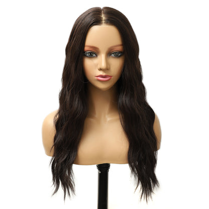 Long Wavy Heat Friendly Synthetic Wig with Mono Top for Women