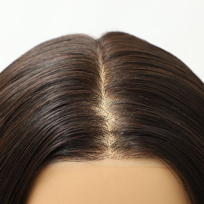 Long Wavy Heat Friendly Synthetic Wig with Mono Top for Women
