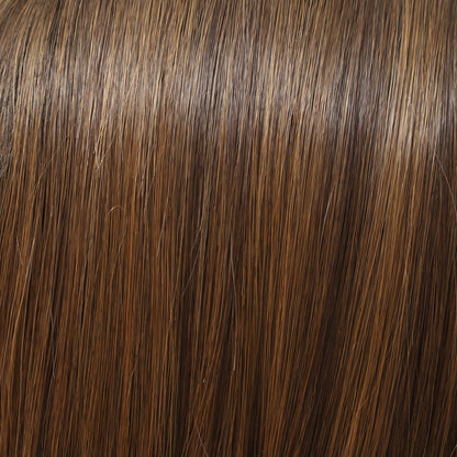 Medium Brown Straight MONO Top Synthetic Wig for Women Lightweight Hair
