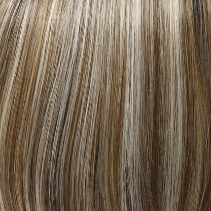 Blonde Brown Balayage Straight Shot Bob Synthetic Wig Mono Top Heat-Friendly