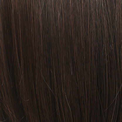 Medium Brown Straight MONO Top Synthetic Wig for Women Lightweight Hair