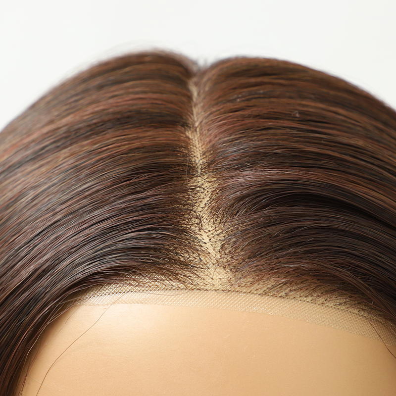 Natural Black Long Wavy Heat Friendly Synthetic Wig Mono Top