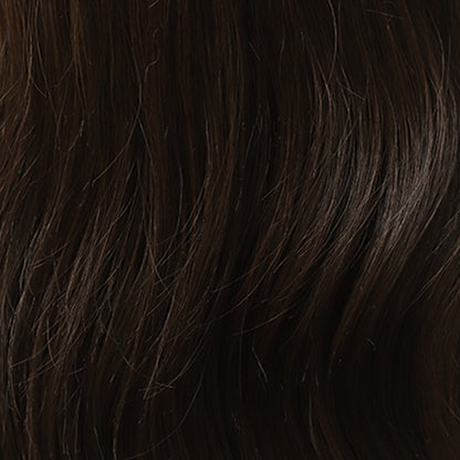 Natural Black Long Wavy Heat Friendly Synthetic Wig Mono Top