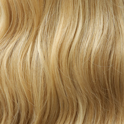 Natural Dark Root Blonde Balayage Long Wavy Mono Top Synthetic Wig